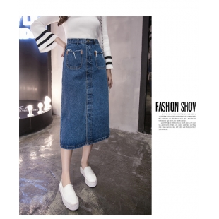 Chân váy jeans suông