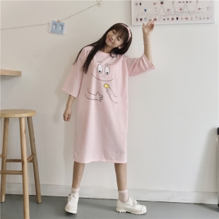 Đầm suông hồng cute