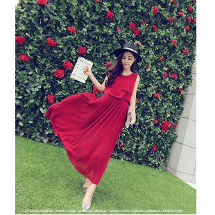 Đầm maxi xếp ly dự tiệc