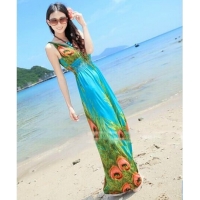 Maxi họa tiết công đi biển