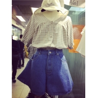 Quần short jeans ống rộng