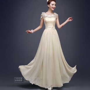 Đầm dạ hội cưới vai ren
