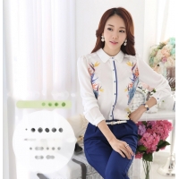 Áo sơ mi trắng họa tiết sang trọng