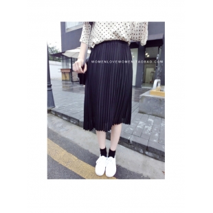 Chân váy xếp ly midi