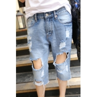 Quần lửng rách gối