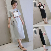 Maxi thun xám trẻ trung