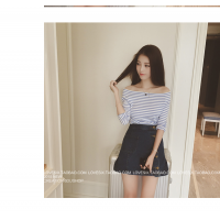 Váy jeans chữ A 1 bên túi