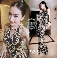 Maxi dạ hội họa tiết hoa 