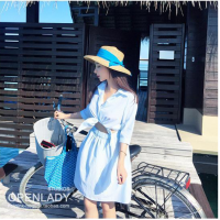 Đầm sơ mi cut out xinh xắn