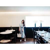 Đầm maxi sơ mi xẻ tà