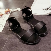 Giày sandal trơn đen