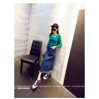 Váy jeans suông tua rua nhỏ