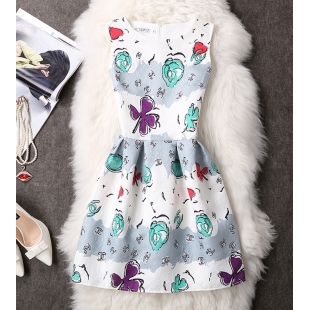Đầm xòe họa tiết chữ X